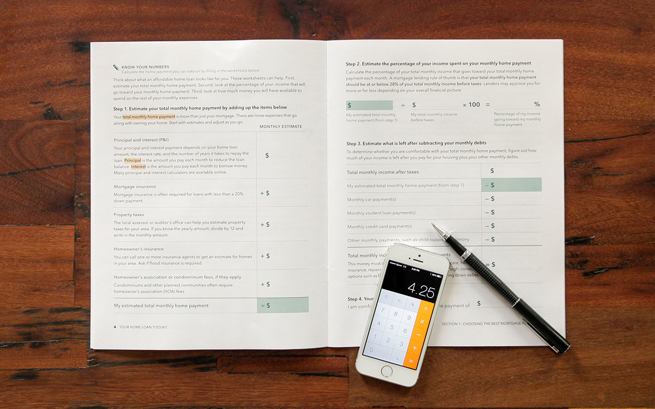 The new toolkit features a two-page worksheet to help consumers calculate what they can afford.