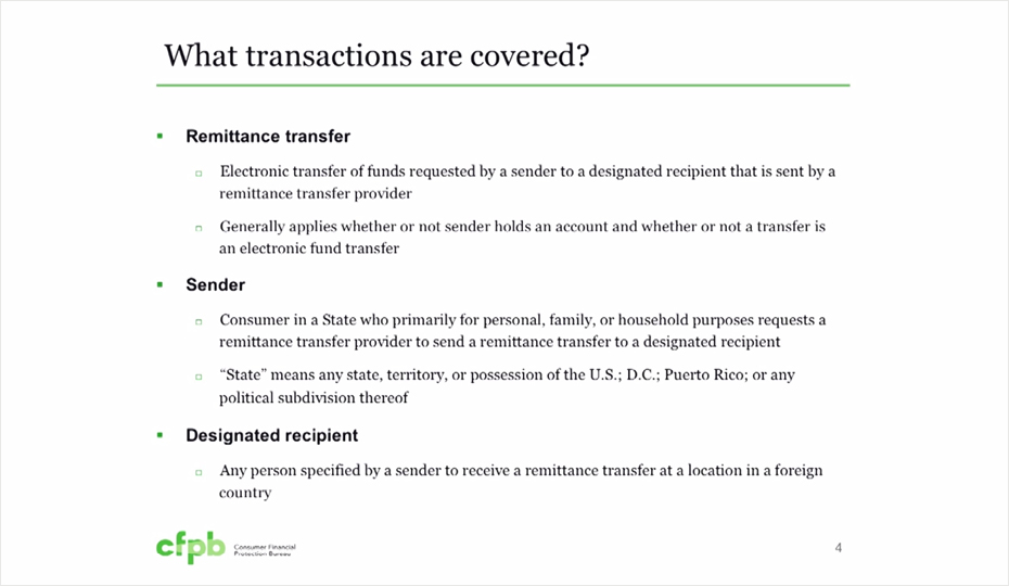 Still from Remittance Transfer Rule Video