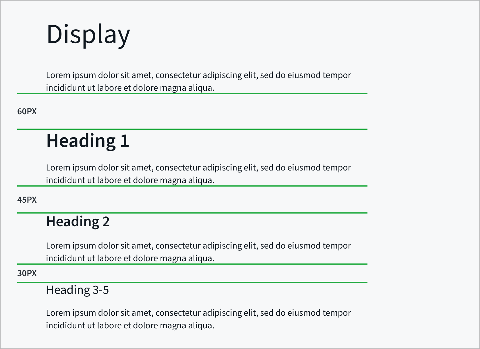 Body copy followed by heading