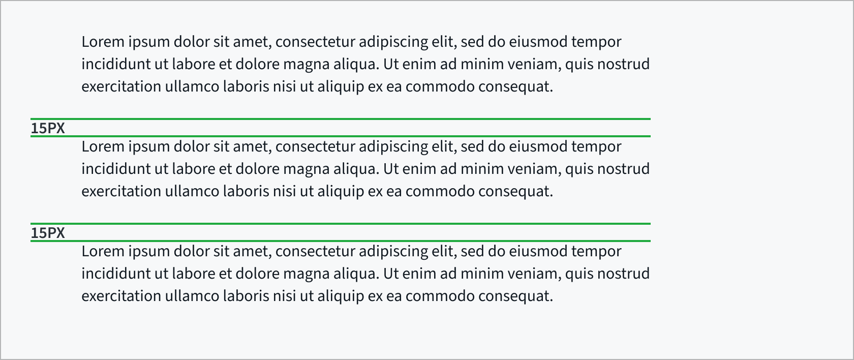Body copy spacing